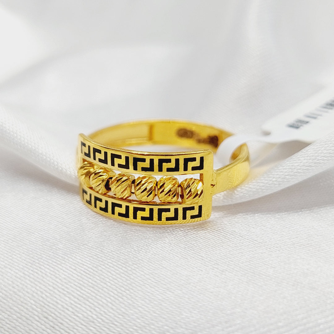 Enameled Balls Ring  Made Of 21K Yellow Gold by Saeed Jewelry-29157