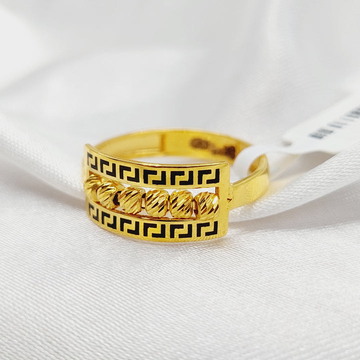 Enameled Balls Ring  Made Of 21K Yellow Gold by Saeed Jewelry-29157