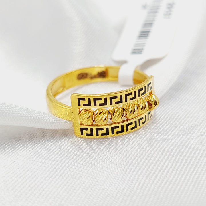 Enameled Balls Ring  Made Of 21K Yellow Gold by Saeed Jewelry-29157