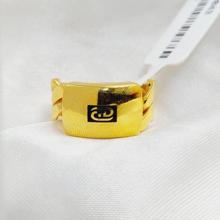 Enameled Bar Ring  Made Of 21K Yellow Gold by Saeed Jewelry-29843