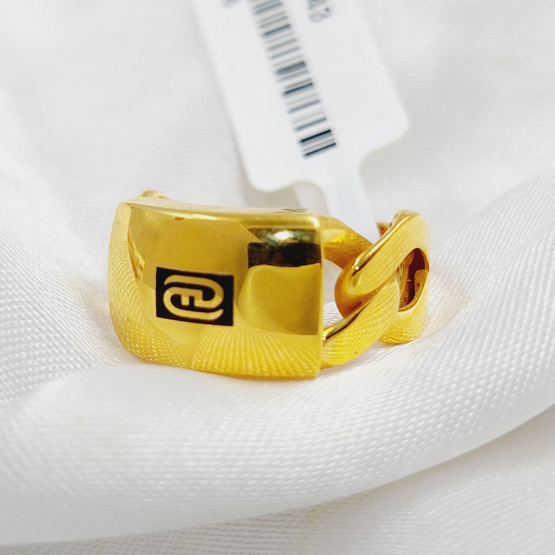Enameled Bar Ring  Made Of 21K Yellow Gold by Saeed Jewelry-29843