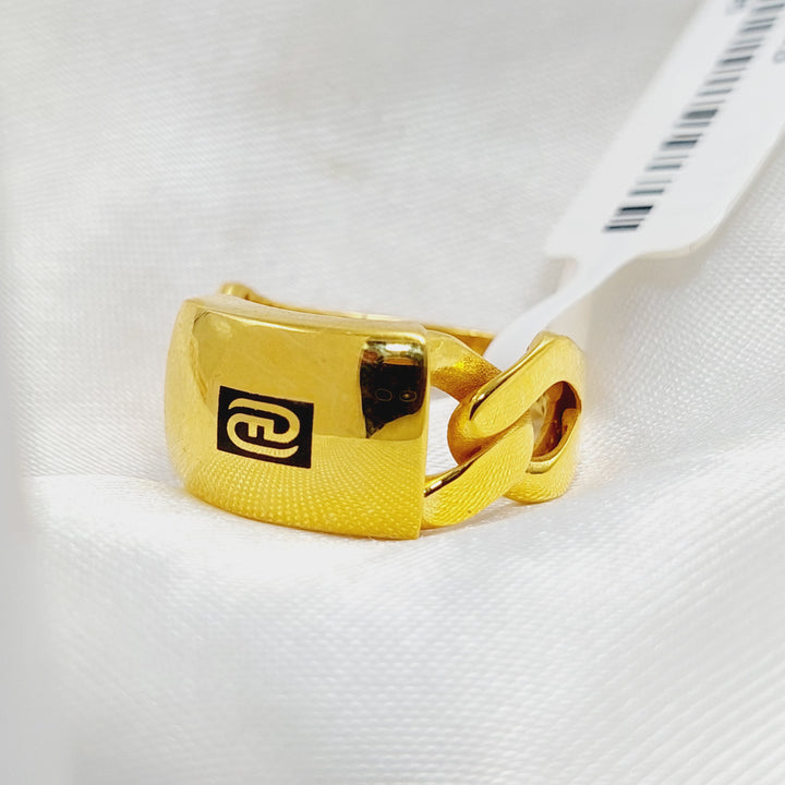 Enameled Bar Ring  Made Of 21K Yellow Gold by Saeed Jewelry-29843