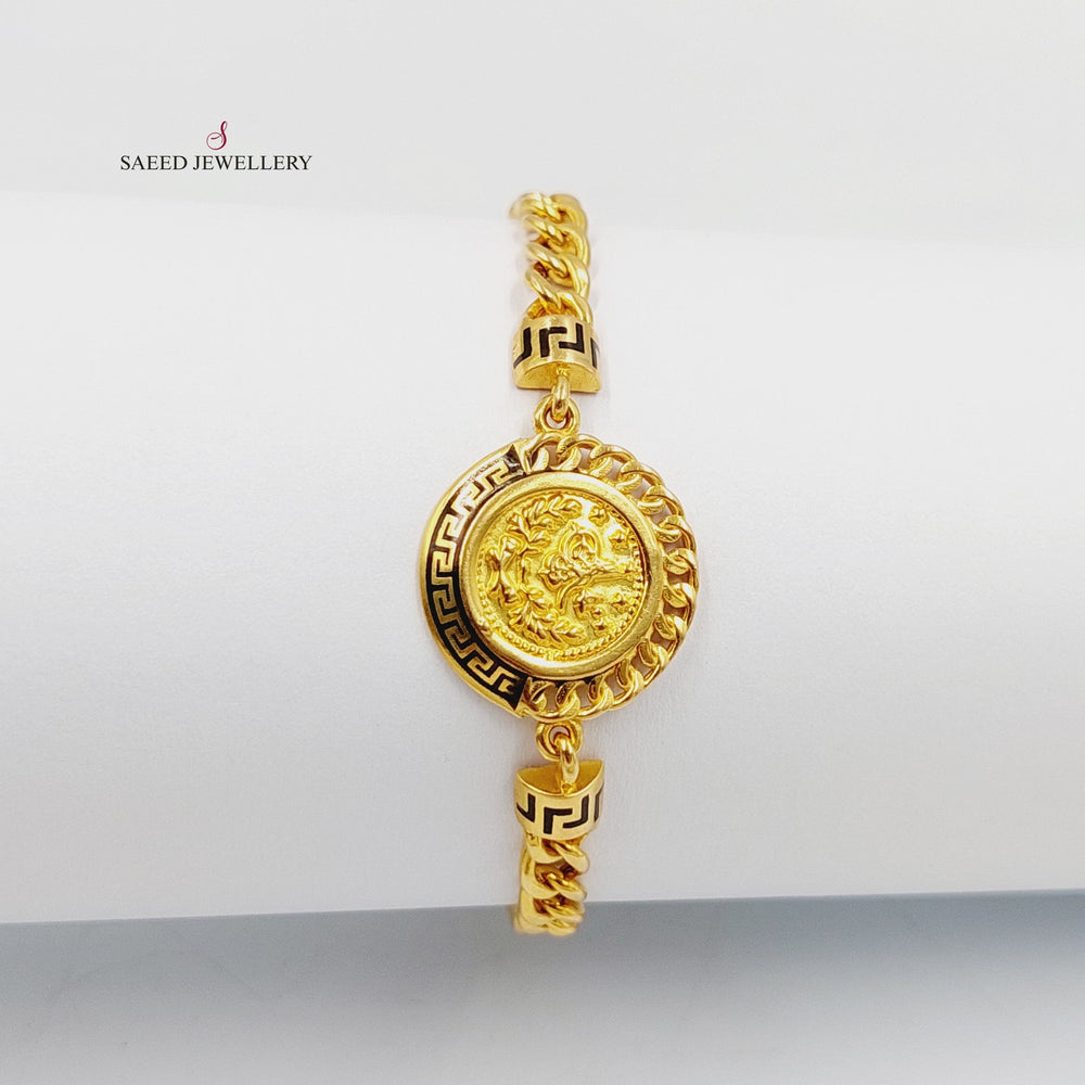 Enameled   Bracelet  Made of 21K Yellow Gold by Saeed Jewelry-21k-bracelet-31204