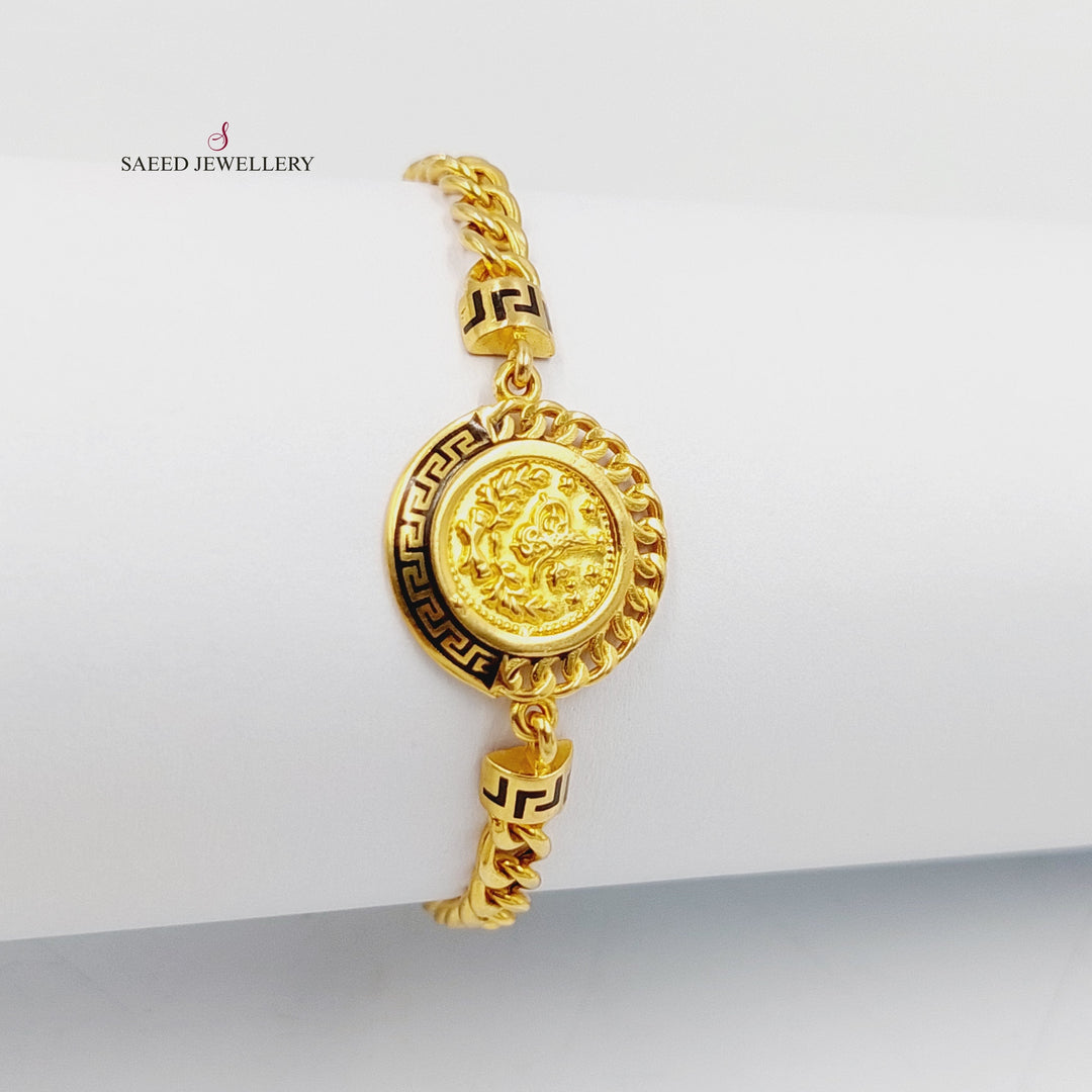 Enameled   Bracelet  Made of 21K Yellow Gold by Saeed Jewelry-21k-bracelet-31204