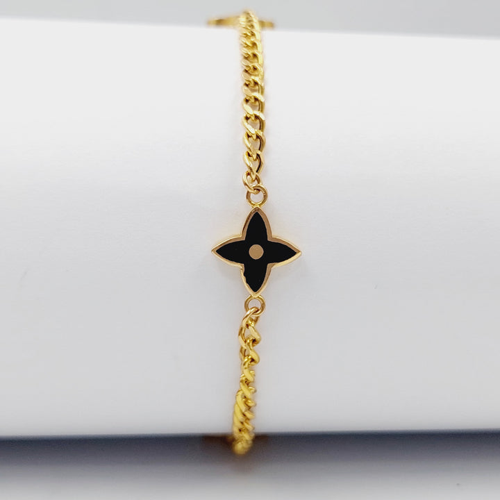Enameled Cuban Links Bracelet Made Of 21K Yellow Gold by Saeed Jewelry-28551