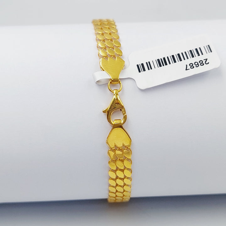 Enameled Cuban Links Bracelet  Made Of 21K Yellow Gold by Saeed Jewelry-28687