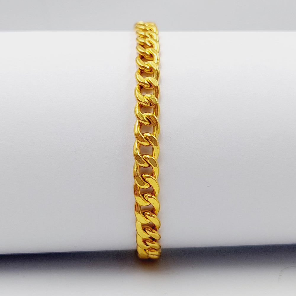 Enameled Cuban Links Bracelet  Made Of 21K Yellow Gold by Saeed Jewelry-28712