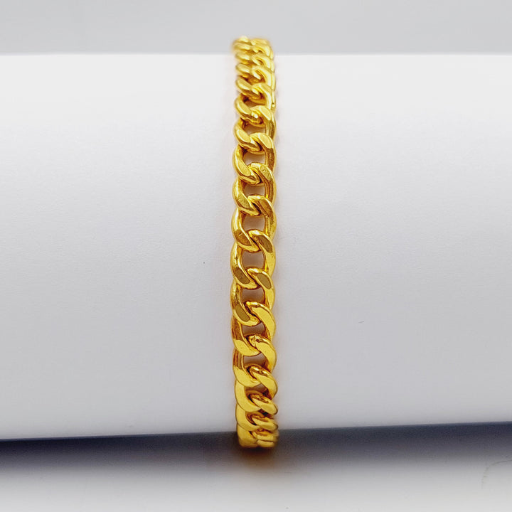 Enameled Cuban Links Bracelet  Made Of 21K Yellow Gold by Saeed Jewelry-28712