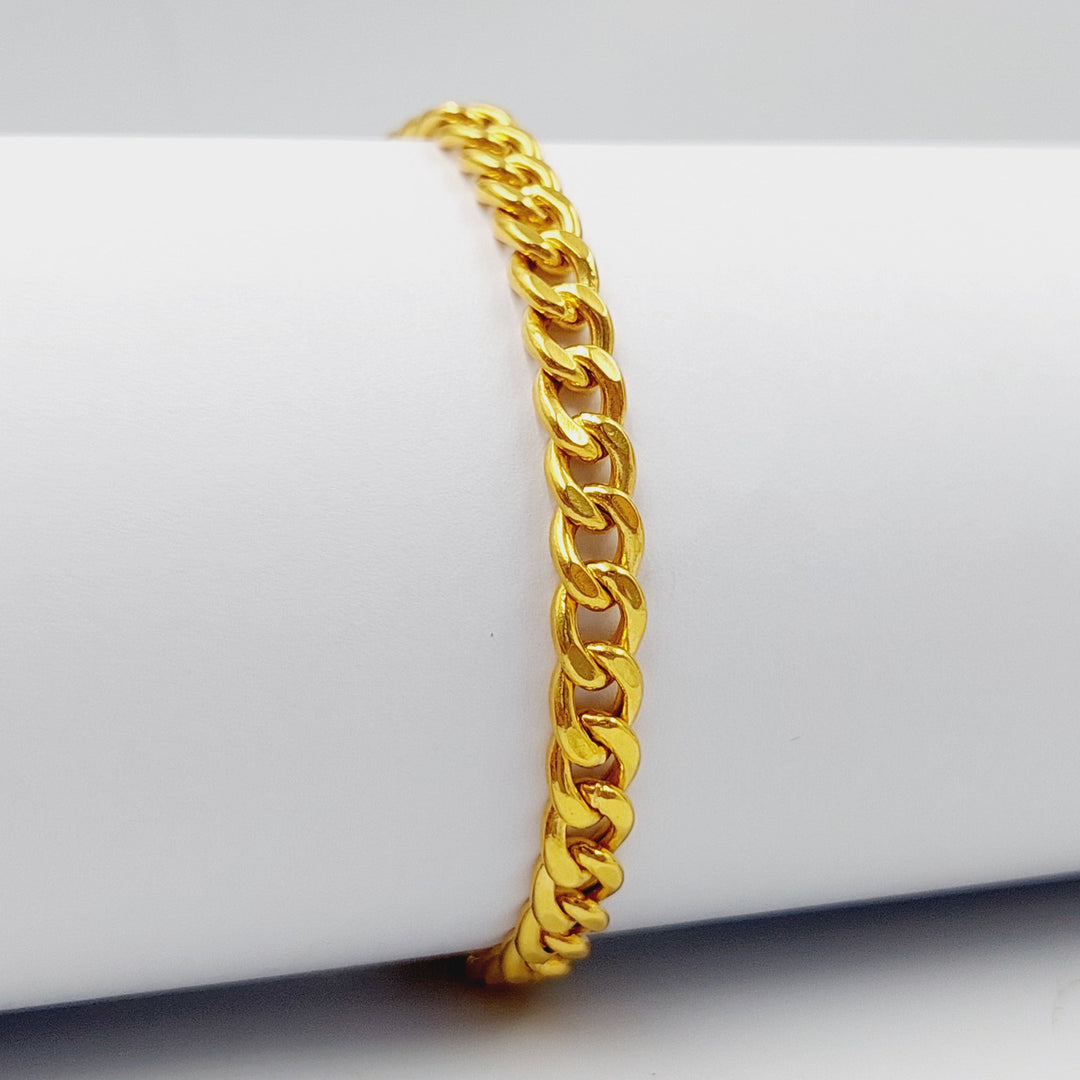 Enameled Cuban Links Bracelet  Made Of 21K Yellow Gold by Saeed Jewelry-28712