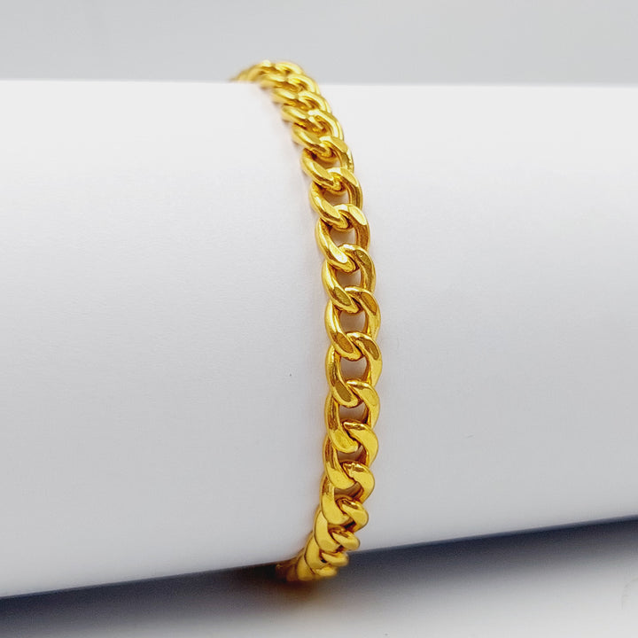 Enameled Cuban Links Bracelet  Made Of 21K Yellow Gold by Saeed Jewelry-28712