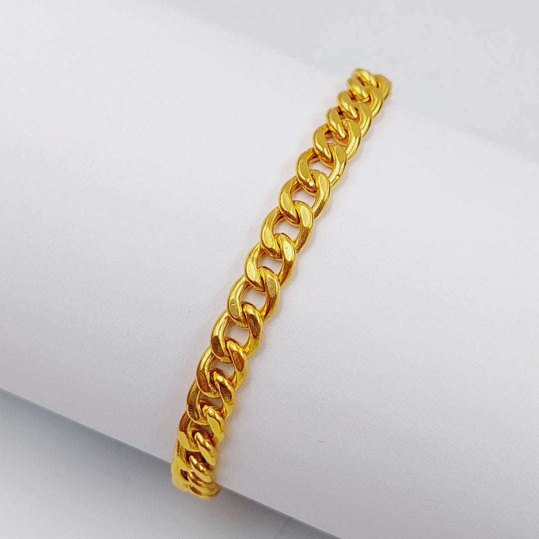 Enameled Cuban Links Bracelet  Made Of 21K Yellow Gold by Saeed Jewelry-28712