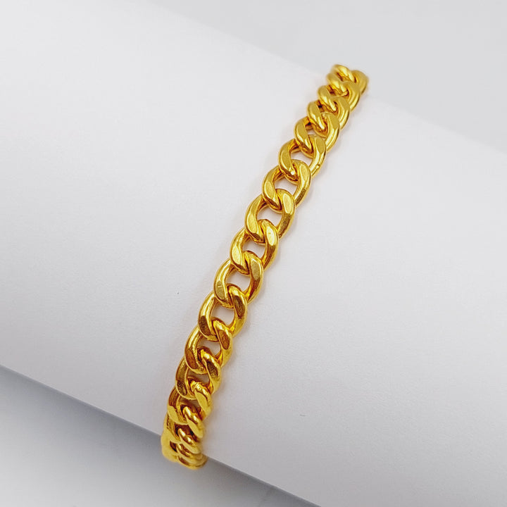Enameled Cuban Links Bracelet  Made Of 21K Yellow Gold by Saeed Jewelry-28712