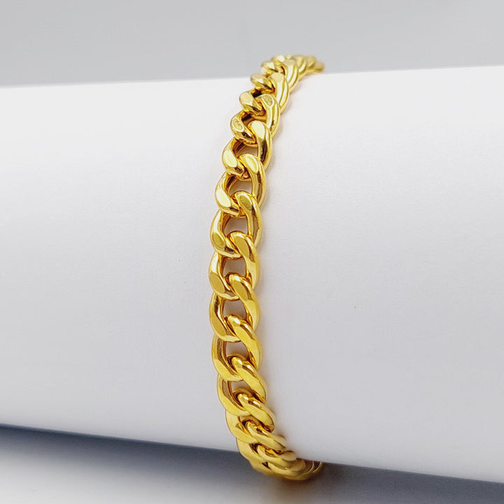 Enameled Cuban Links Bracelet  Made Of 21K Yellow Gold by Saeed Jewelry-28977