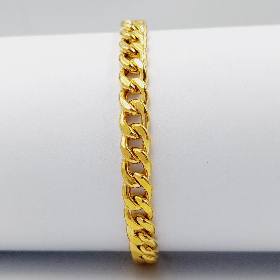Enameled Cuban Links Bracelet  Made Of 21K Yellow Gold by Saeed Jewelry-28977