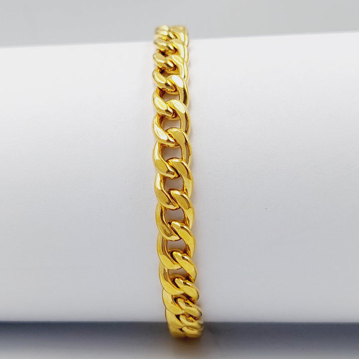 Enameled Cuban Links Bracelet  Made Of 21K Yellow Gold by Saeed Jewelry-28977