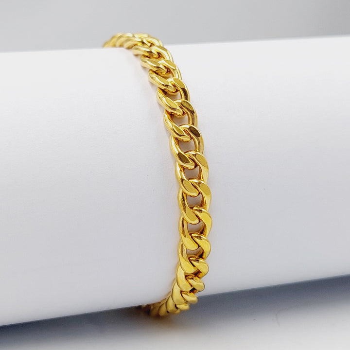 Enameled Cuban Links Bracelet  Made Of 21K Yellow Gold by Saeed Jewelry-28977