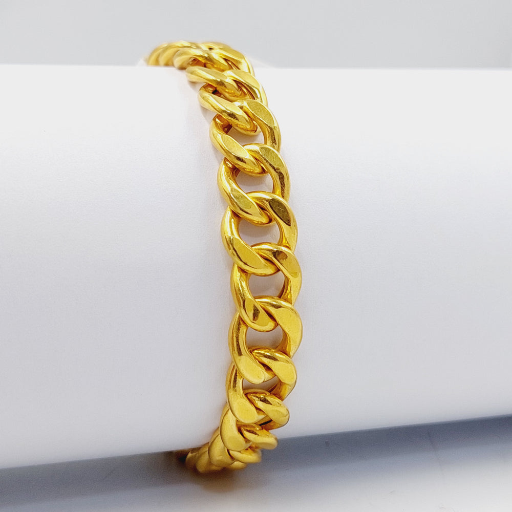 Enameled Cuban Links Bracelet  Made Of 21K Yellow Gold by Saeed Jewelry-30243