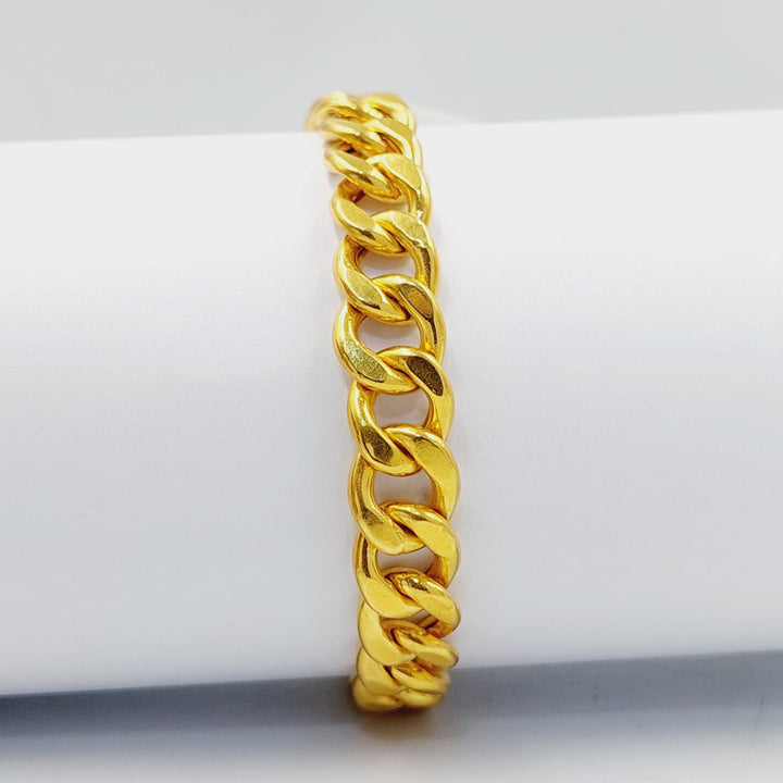 Enameled Cuban Links Bracelet  Made Of 21K Yellow Gold by Saeed Jewelry-30243