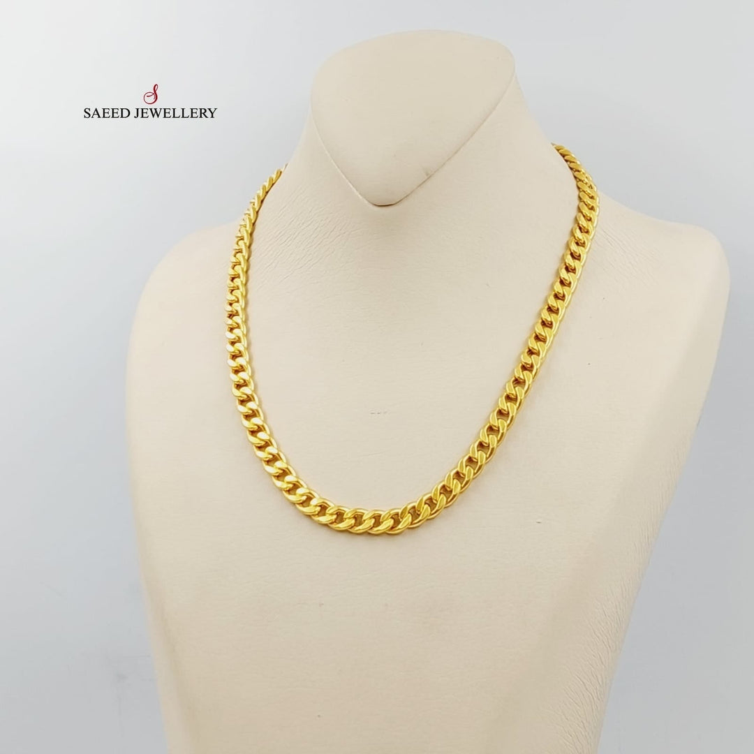 Enameled Cuban Links Necklace  Made Of 21K Yellow Gold by Saeed Jewelry-29316