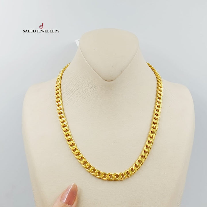 Enameled Cuban Links Necklace  Made Of 21K Yellow Gold by Saeed Jewelry-29316