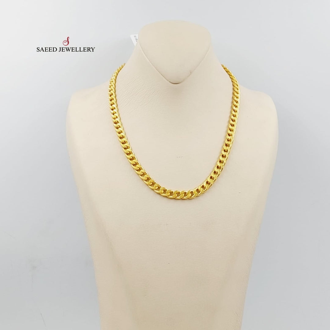 Enameled Cuban Links Necklace  Made Of 21K Yellow Gold by Saeed Jewelry-29316