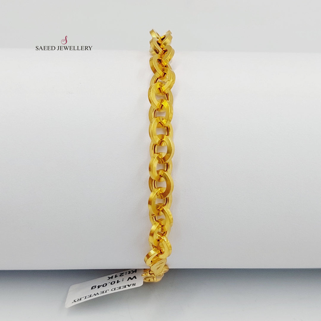 Enameled Dandash Bracelet  Made of 21K Yellow Gold by Saeed Jewelry-30840