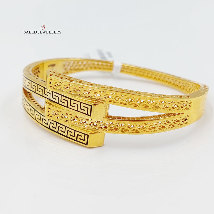 Enameled Deluxe Bangle Bracelet  Made Of 21K Yellow Gold by Saeed Jewelry-29159