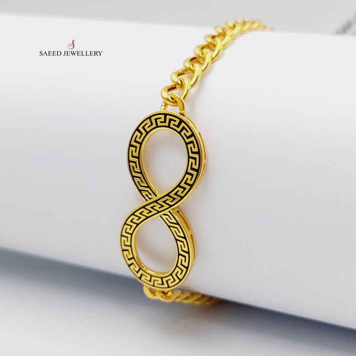 Enameled Infinite Bracelet  Made Of 21K Yellow Gold by Saeed Jewelry-28908