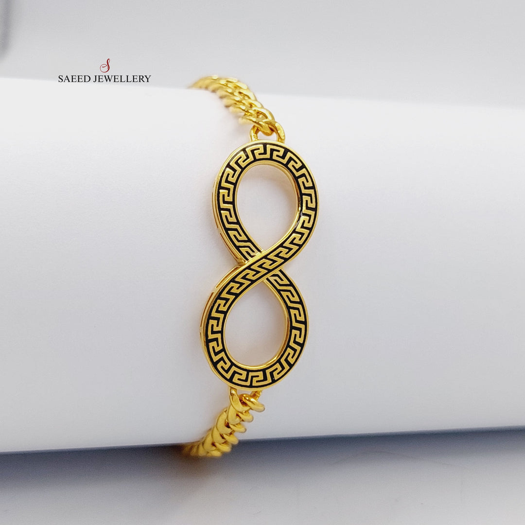 Enameled Infinite Bracelet  Made Of 21K Yellow Gold by Saeed Jewelry-28908
