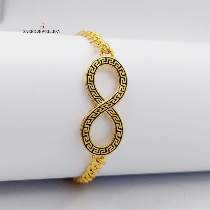 Enameled Infinite Bracelet  Made Of 21K Yellow Gold by Saeed Jewelry-28908