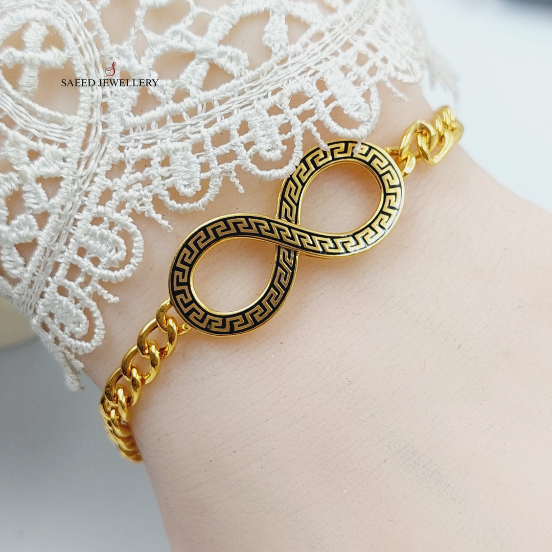 Enameled Infinite Bracelet  Made Of 21K Yellow Gold by Saeed Jewelry-28908