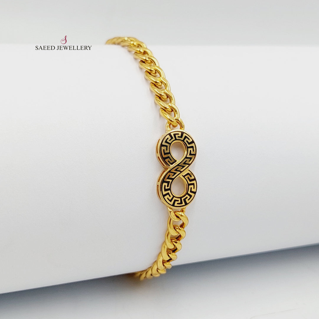 Enameled Infinite Bracelet  Made of 21K Yellow Gold by Saeed Jewelry-30847