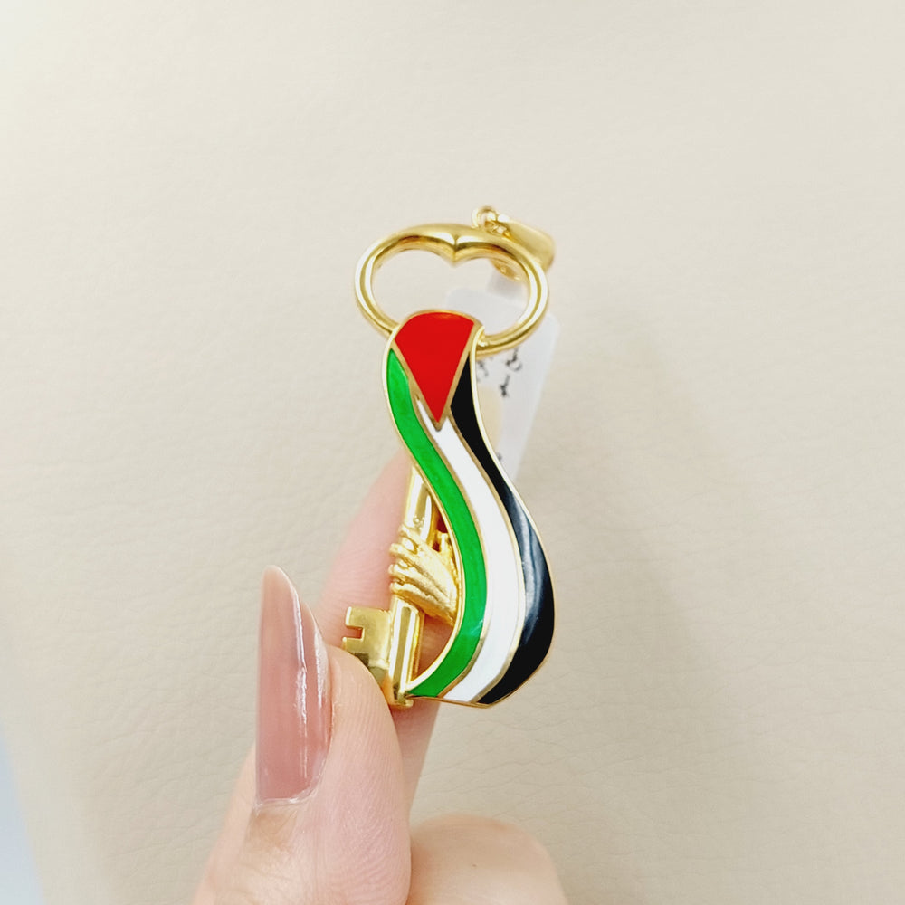 Enameled Palestine Pendant  Made Of 21K Yellow Gold by Saeed Jewelry-30483