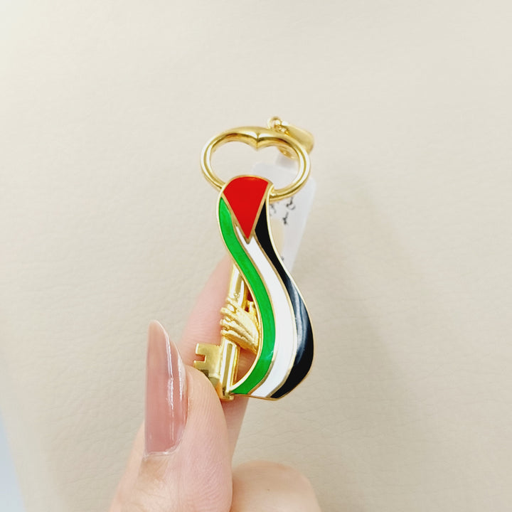 Enameled Palestine Pendant  Made Of 21K Yellow Gold by Saeed Jewelry-30483
