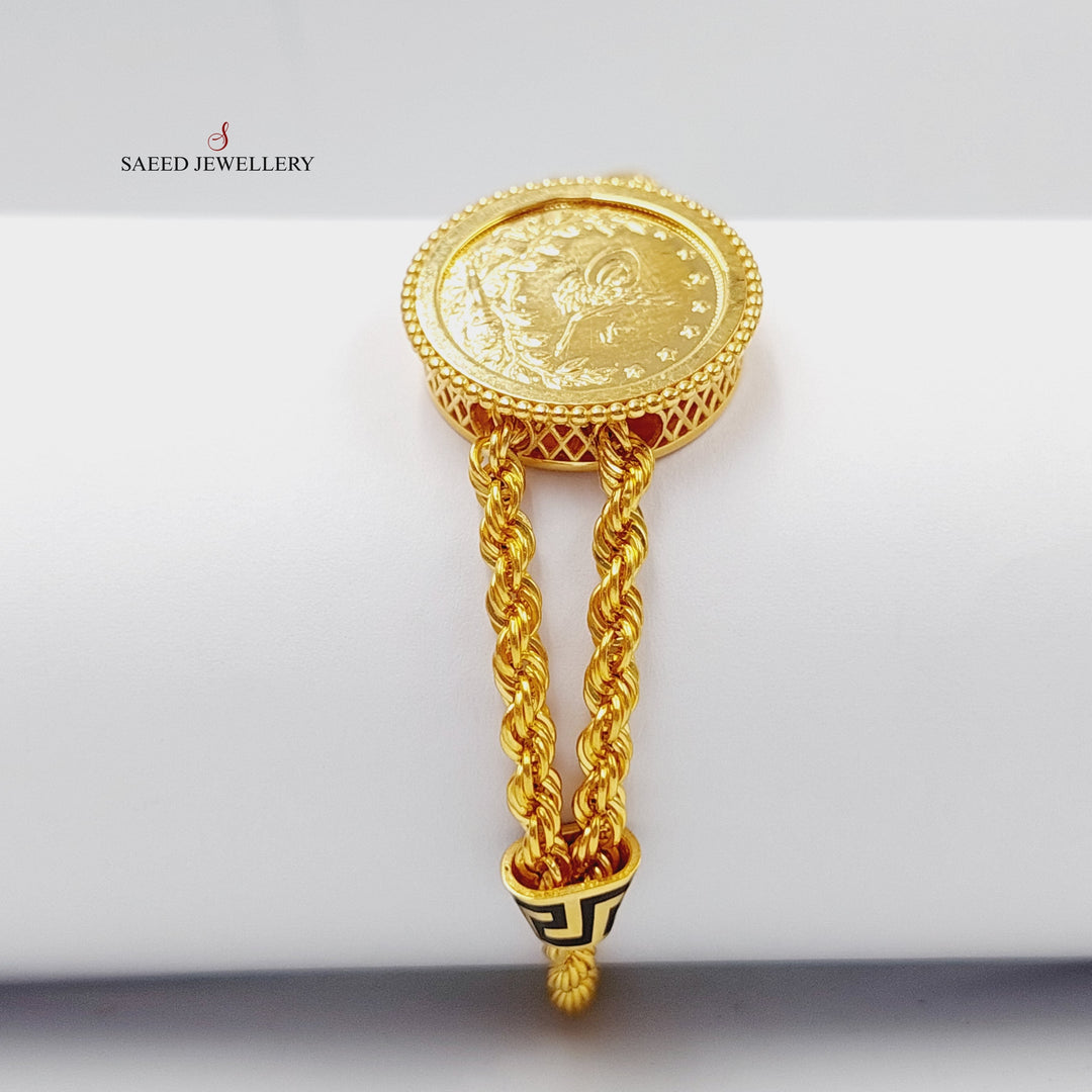 Enameled Rashadi Bracelet  Made Of 21K Yellow Gold by Saeed Jewelry-28736