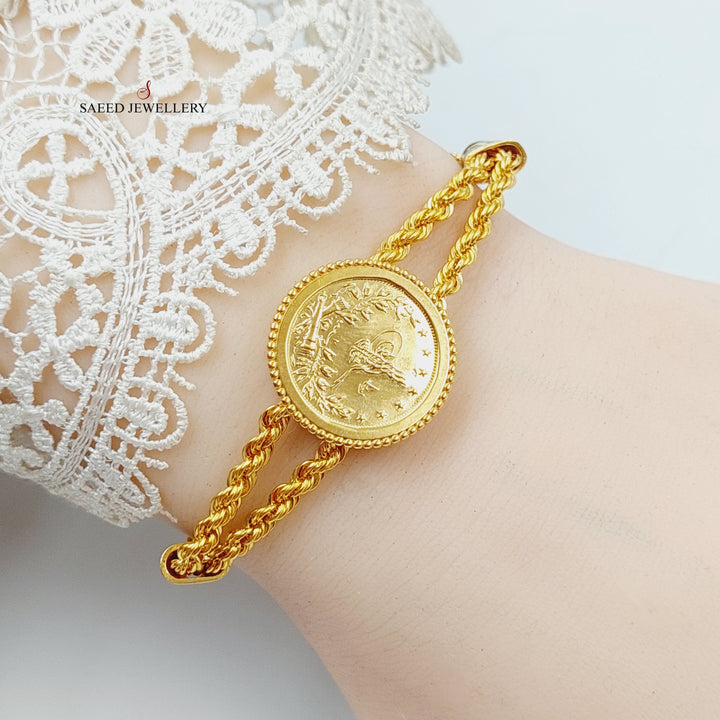 Enameled Rashadi Bracelet  Made Of 21K Yellow Gold by Saeed Jewelry-28736