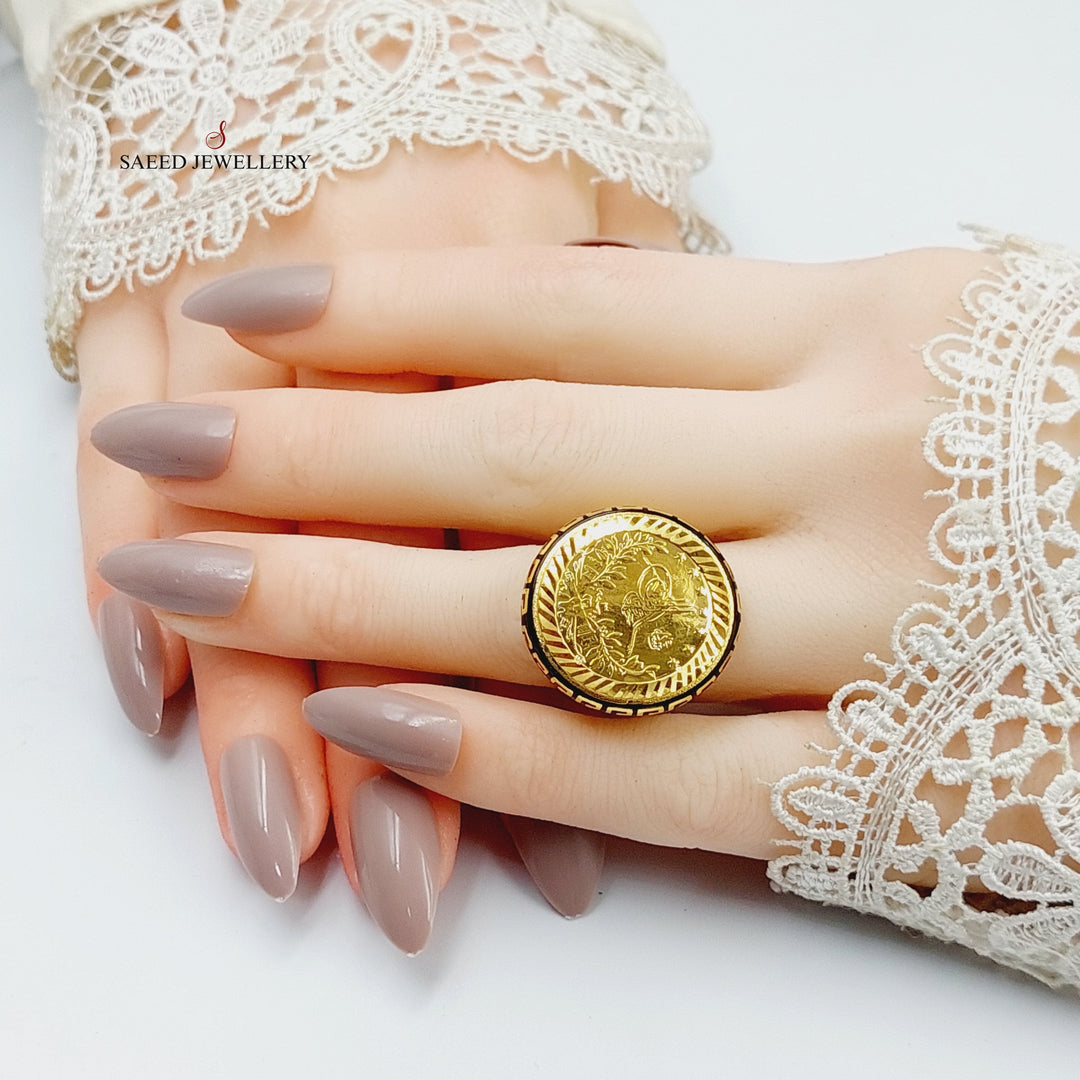 Enameled Rashadi Ring  Made Of 21K Yellow Gold by Saeed Jewelry-29057