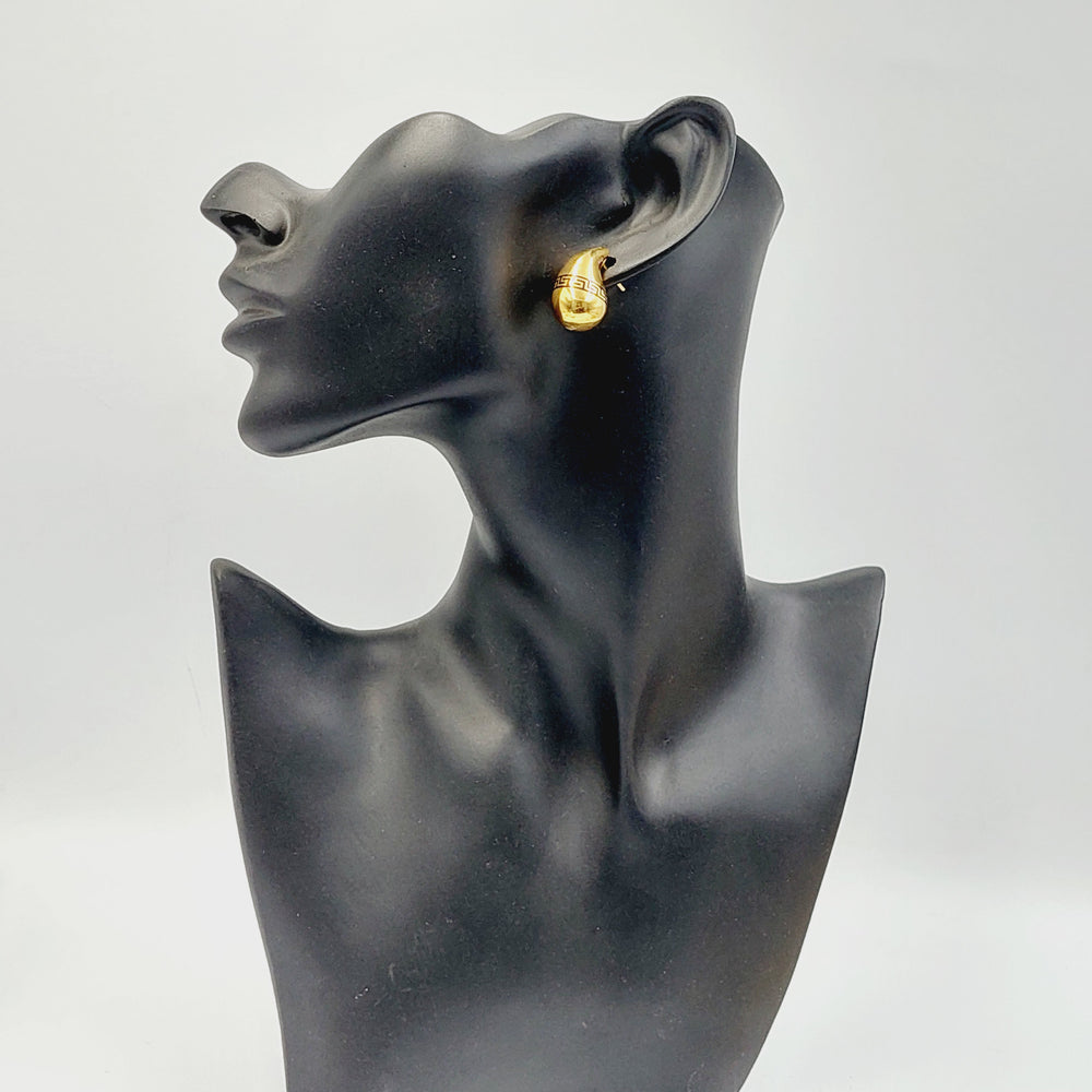 Enameled Tears Earrings  Made of 21K Yellow Gold by Saeed Jewelry-30810