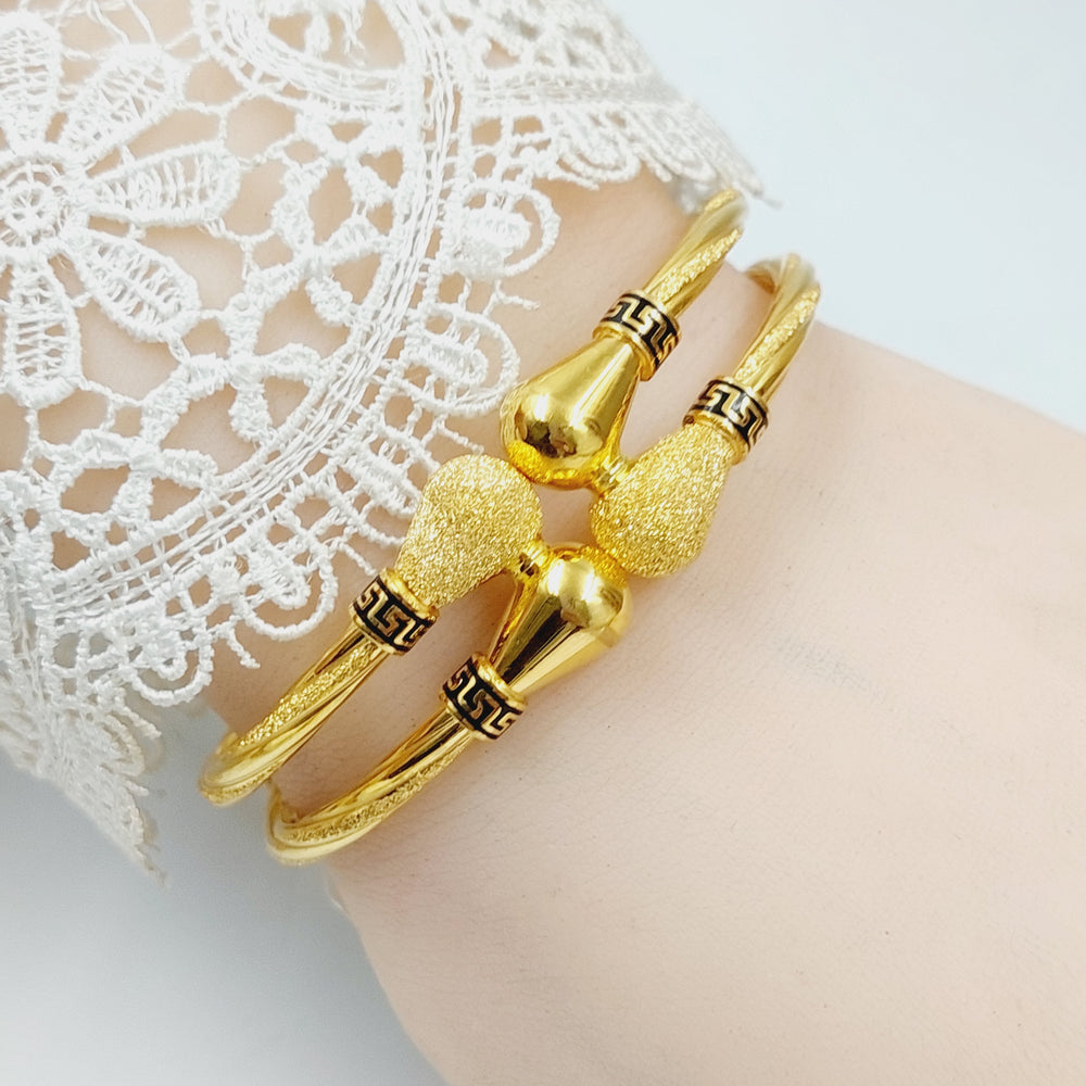 Enameled Twisted Bracelet  Made Of 21K Yellow Gold by Saeed Jewelry-28796