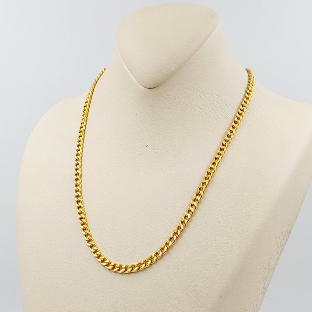 Enameled &amp; Zircon Studded Cuban Links Necklace  Made Of 21K Yellow Gold by Saeed Jewelry-29414