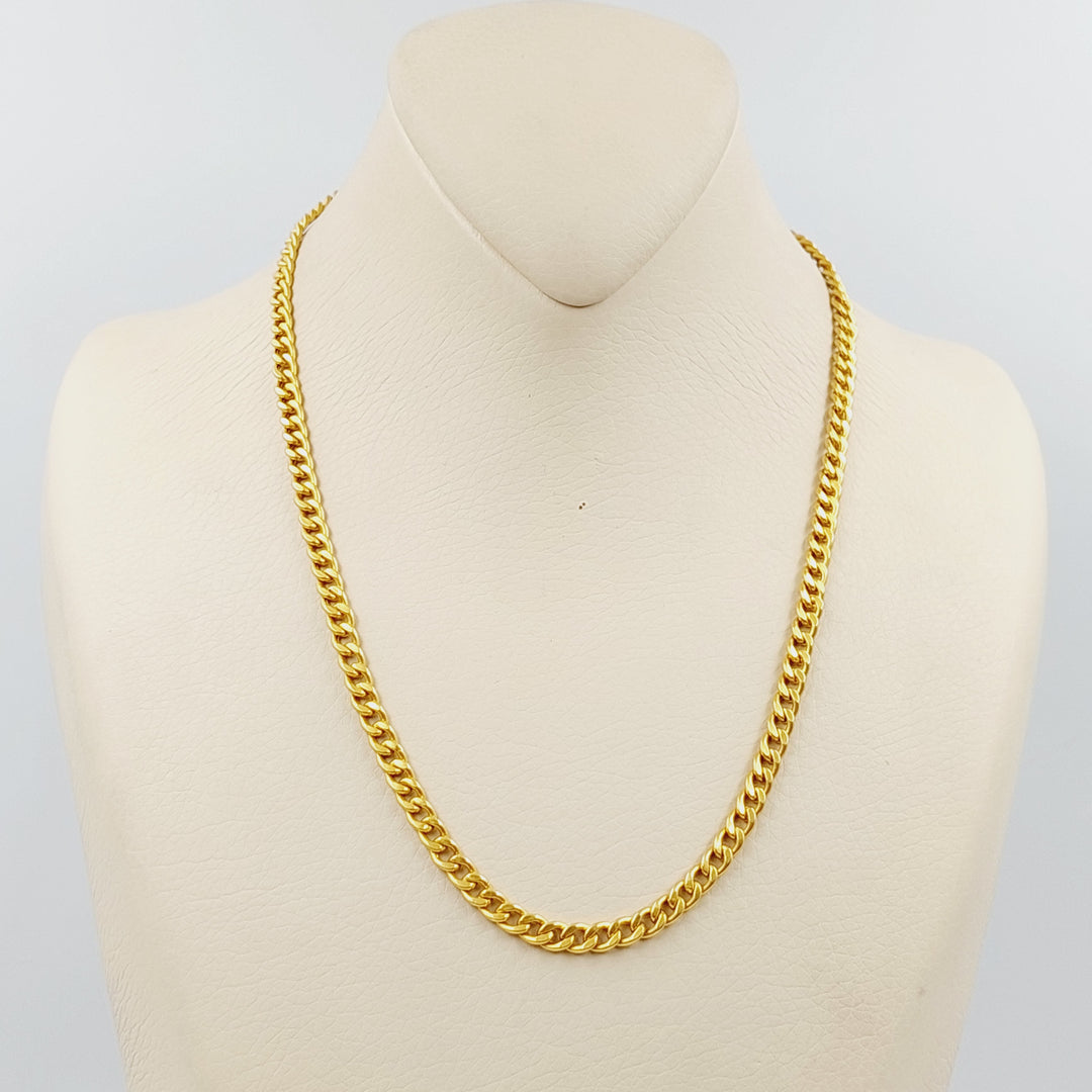 Enameled &amp; Zircon Studded Cuban Links Necklace  Made Of 21K Yellow Gold by Saeed Jewelry-29414