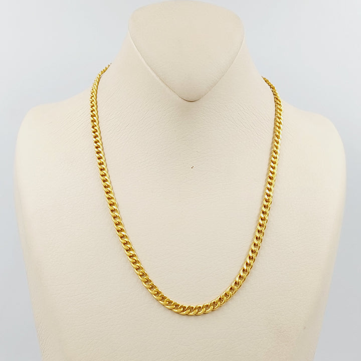 Enameled &amp; Zircon Studded Cuban Links Necklace  Made Of 21K Yellow Gold by Saeed Jewelry-29414