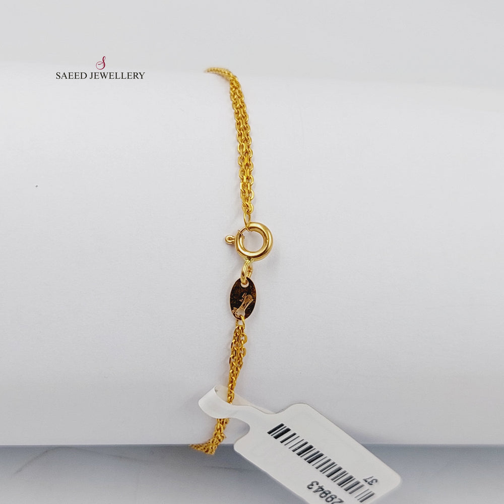Enameled &amp; Zircon Studded Palestine Bracelet  Made Of 21K Yellow Gold by Saeed Jewelry-29943