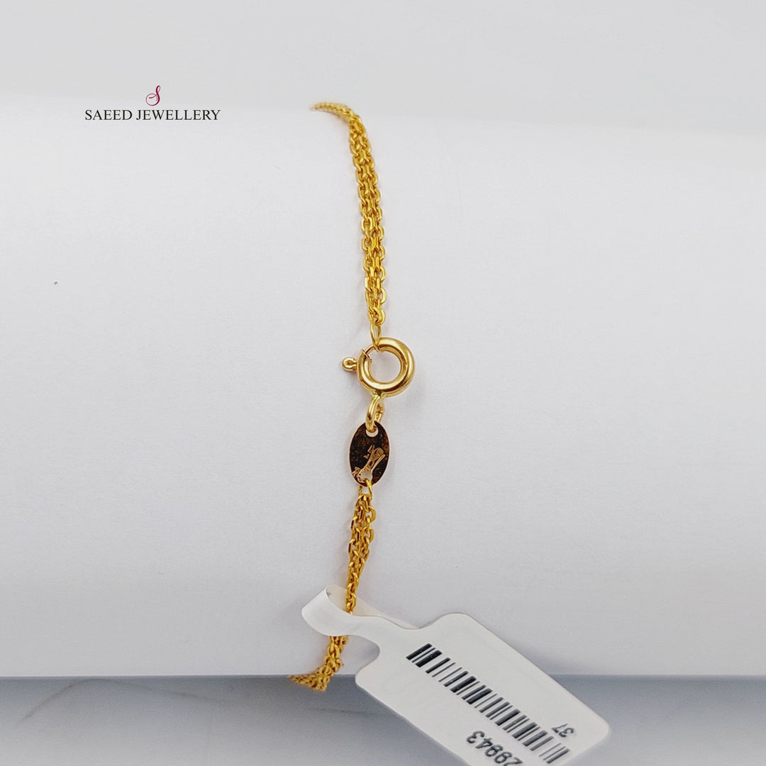 Enameled &amp;amp; Zircon Studded Palestine Bracelet  Made Of 21K Yellow Gold by Saeed Jewelry-29943