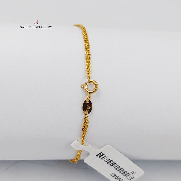 Enameled &amp;amp; Zircon Studded Palestine Bracelet  Made Of 21K Yellow Gold by Saeed Jewelry-29943