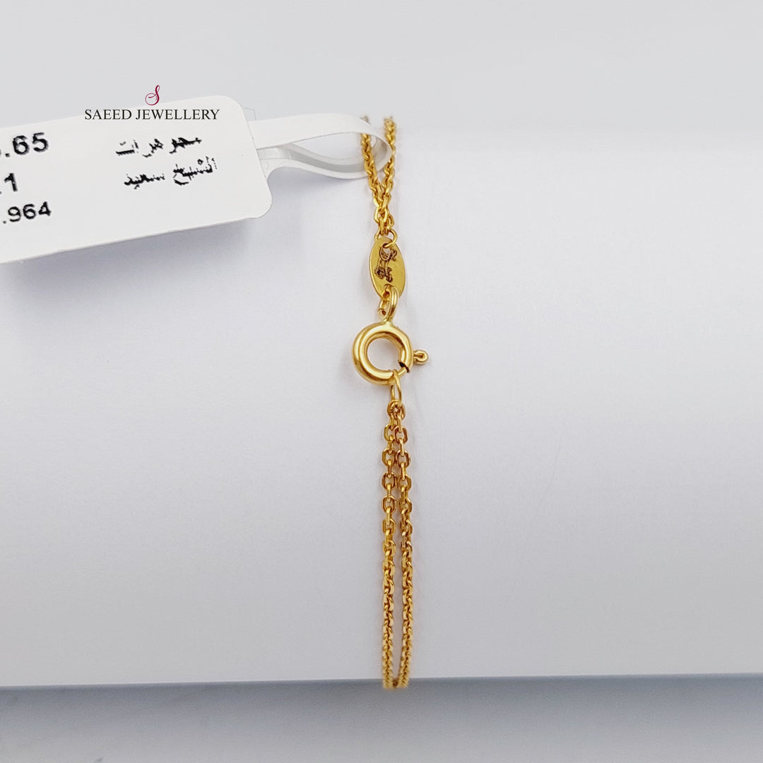 Enameled &amp;amp; Zircon Studded Palestine Bracelet  Made Of 21K Yellow Gold by Saeed Jewelry-29944