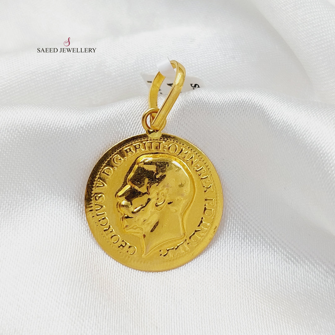 English Pendant  Made Of 21K Yellow Gold by Saeed Jewelry-30565