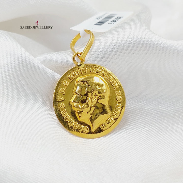 English Pendant  Made Of 21K Yellow Gold by Saeed Jewelry-30565