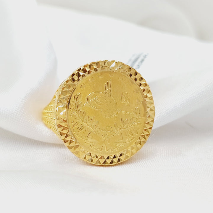 English Ring  Made of 21K Yellow Gold by Saeed Jewelry-30825