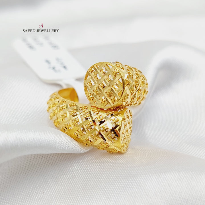 Engraved Ring Made Of 21K Yellow Gold
<br> by Saeed Jewelry-29303